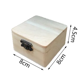 1шт Ящик Для Хранения Craft Box Home Бытовой Органайзер Упаковка Из Простого Дерева Деревянный Высококачественный Натуральный Ящик Для Хранения Box