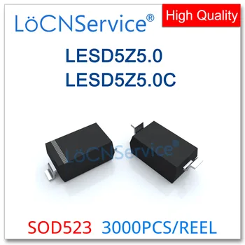 LoCNService SOD523 3000PCS LESD5Z5.0T1G LESD5Z5.0CT1G LESD5Z5.0 LESD5Z5.0C 5V Uni Bi Direction Сделано в Китае ESD SC-79