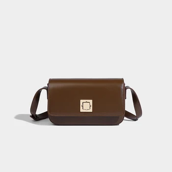 Маленькие квадратные сумки подмышками для женщин, роскошные дизайнерские сумки и кошельки 2024 года, новинка в моде, простой замок через плечо