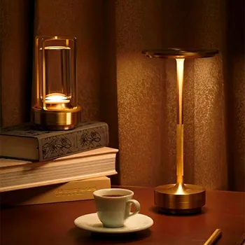 Настольная лампа Nordic Bar емкостью 3600 мАч, беспроводная настольная лампа, прикроватная лампа с сенсорным затемнением, атмосферный ночник для подарков в кафе и ресторане