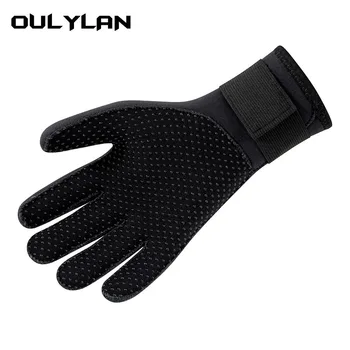 Перчатки для дайвинга OULYAN, 3 мм Неопреновые Нескользящие, для подводного плавания, зимние Теплые Перчатки для плавания, перчатки для серфинга, катания на лыжах, водных видов спорта