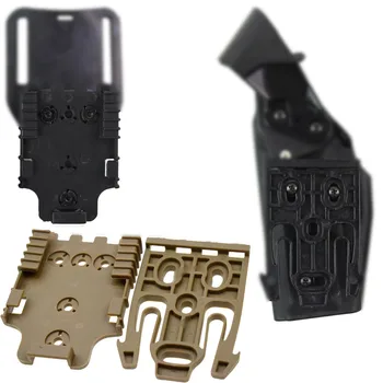 Тактический черно-коричневый комплект FMA Quick QLS Locking System QLS19/22 Быстроразъемная пряжка, накладка для охотничьей пистолетной кобуры